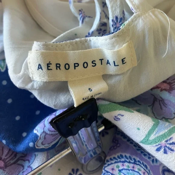 AEROPASTLE White and Blue Floral Shift Dress Size S (Like XS-S) - Picture 12 of 12